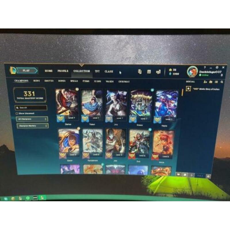 League of legends account lvl 184