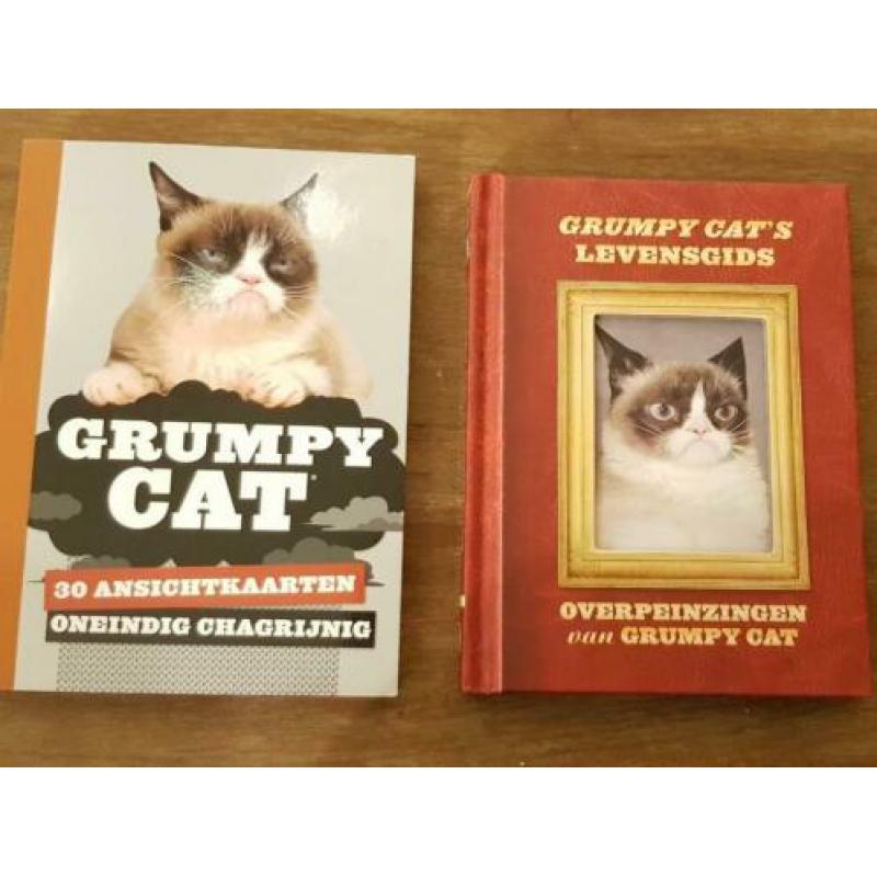 Grumpy Cat levensgids en ansichtkaarten