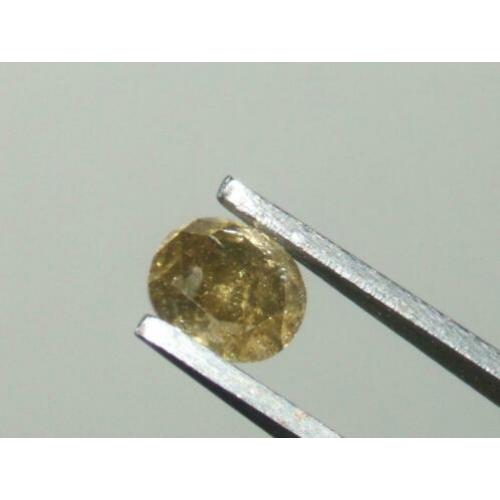 Bruin groene diamant edelsteen 0.63crt briljant Zeldzaam!
