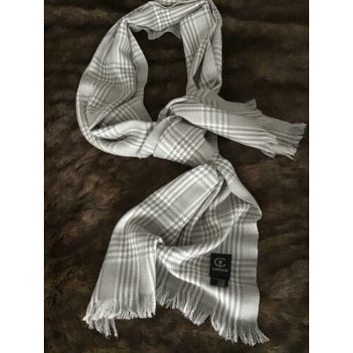 CODELLO sjaal shawl pashmina 100% wol 48x200 beige groenig