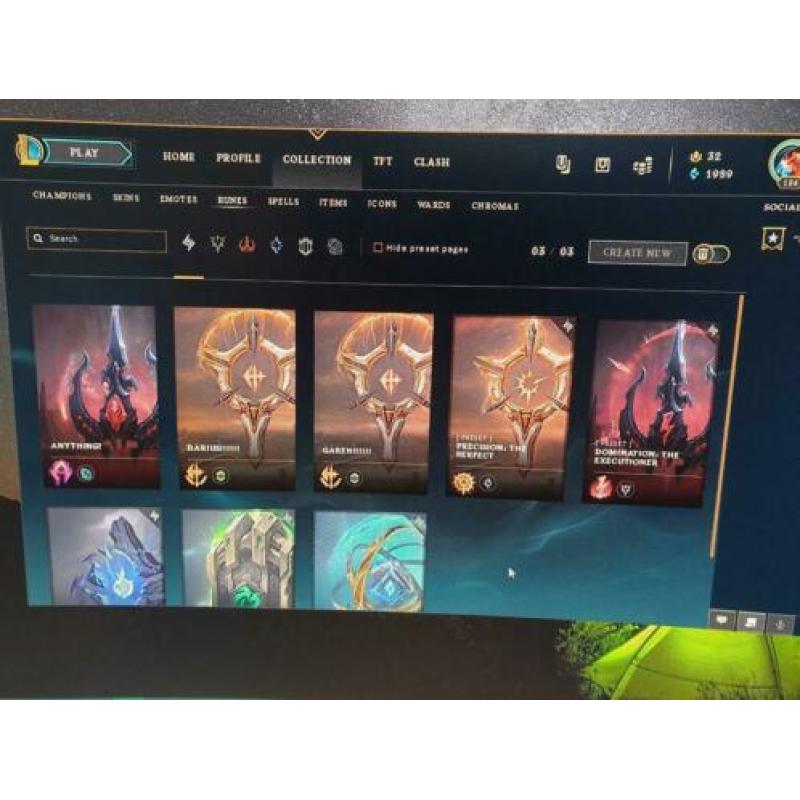 League of legends account lvl 184