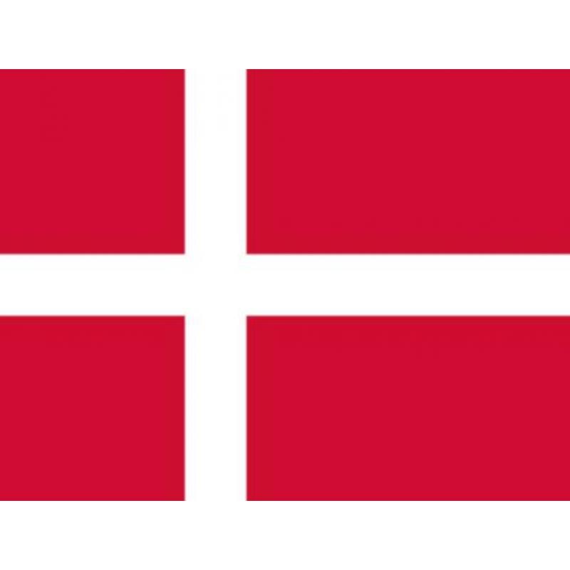 Supporters Denemarken Vlag WK Voetbal 2018, vlag 90 x 150 cm