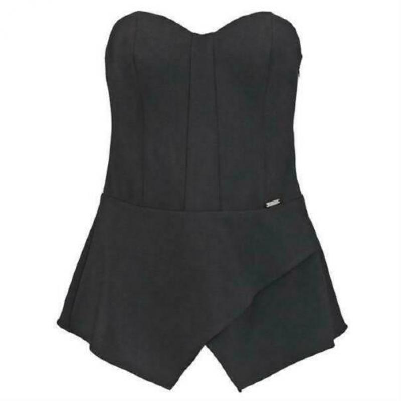 Guess top strapless zwart maat s nieuw!