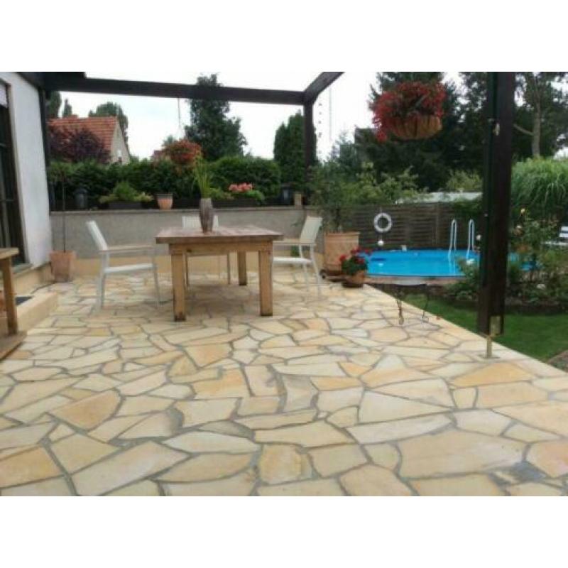natuursteen flagstones Solnhofer voor een prachtig terras