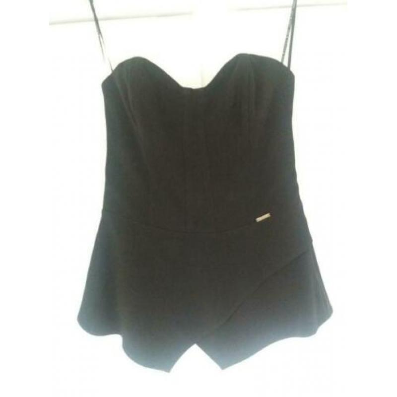 Guess top strapless zwart maat s nieuw!