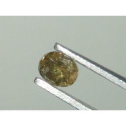 Bruin groene diamant edelsteen 0.63crt briljant Zeldzaam!