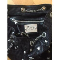 RIKA zwart leren bucketbag starvations