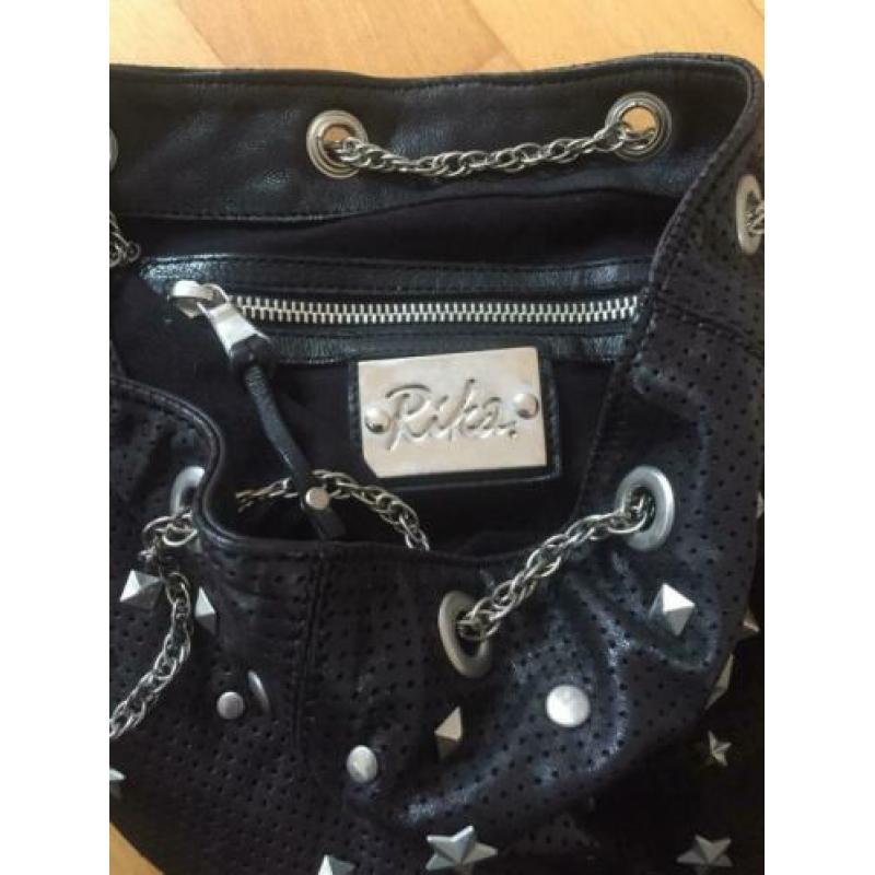 RIKA zwart leren bucketbag starvations