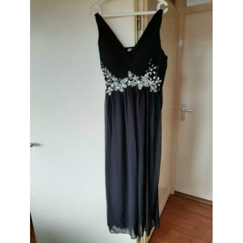 Mooie lange jurk met glitters Maat S/M!