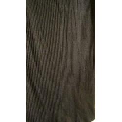 Zwarte rib gebreide kokerrok met hoge taille zwangerschap S