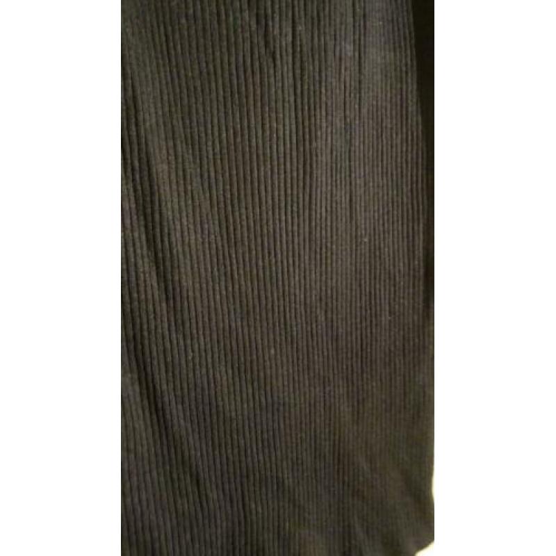 Zwarte rib gebreide kokerrok met hoge taille zwangerschap S