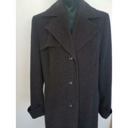 Vintage jas mantel trenchcoat / L / bruin/ ruit