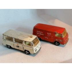 2 x Majorette VW T1 Fourgon nr. 244