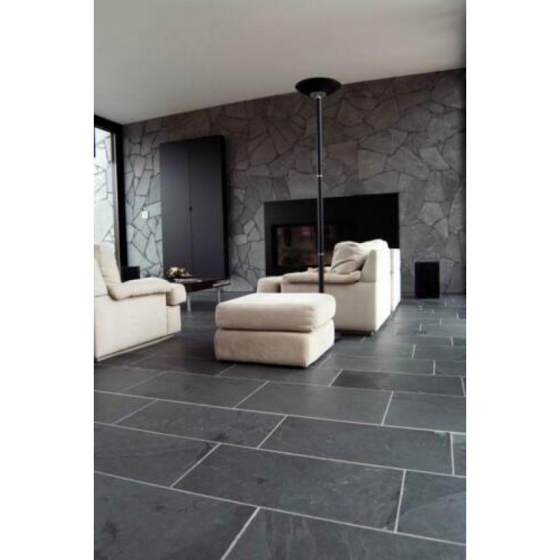 leisteen binnen Mustang Black Slate 40x60 cm strak gezaagd