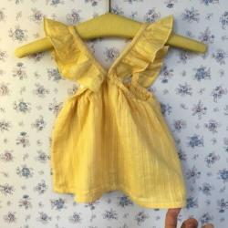 Mango geel fladder topje 80 9-12 M