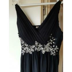 Mooie lange jurk met glitters Maat S/M!
