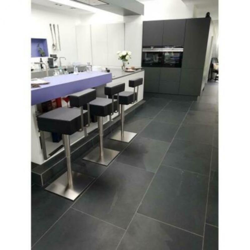 leisteen binnen Mustang Black Slate 40x60 cm strak gezaagd