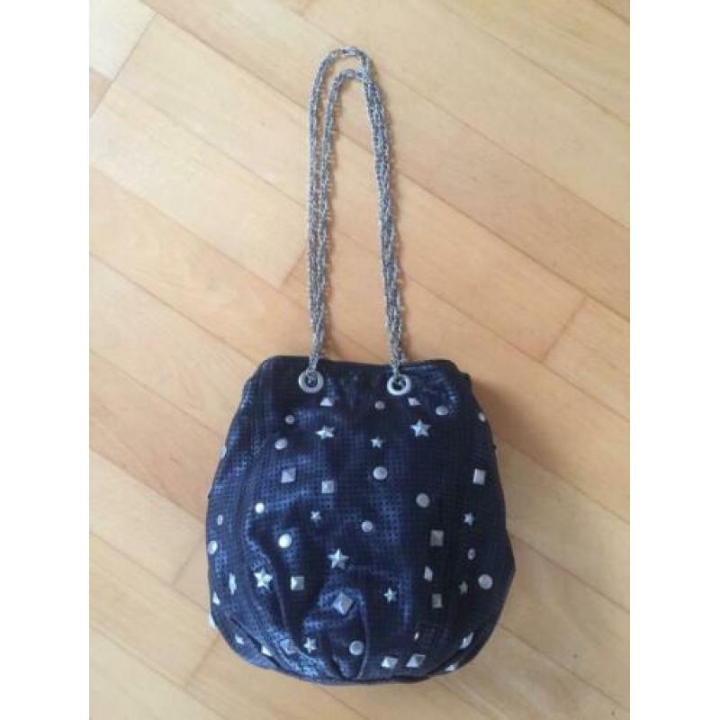 RIKA zwart leren bucketbag starvations