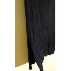 Zwarte rib gebreide kokerrok met hoge taille zwangerschap S