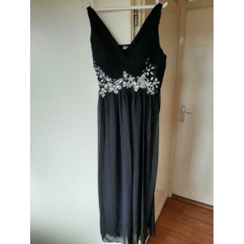 Mooie lange jurk met glitters Maat S/M!