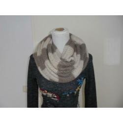 Bruine colshawl shawl col acryl