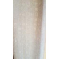 Overgordijnen kamerhoog (257cm) crème kleurig. 2x305cm breed