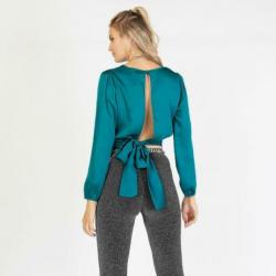 Flared broek glitter wijde pijpen maat l