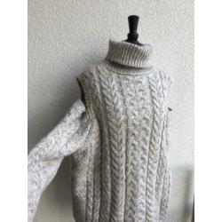 Mooie Licht Grijze Gebreide Kol Trui van ZARA, maat L! NIEUW