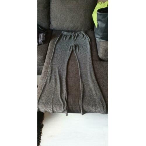Flared broek glitter wijde pijpen maat l