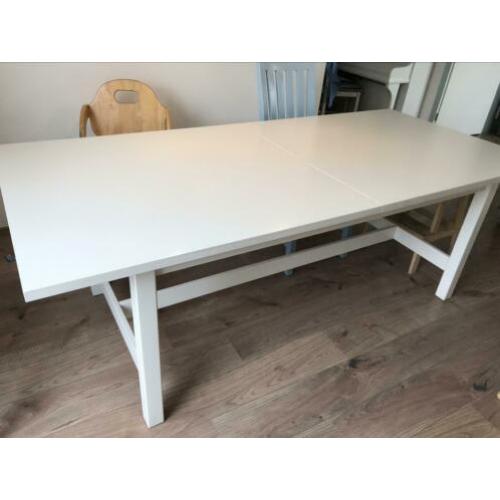 Ikea eettafel uitschuifbaar 224 cmx100 cm, verlengen 52 cm.