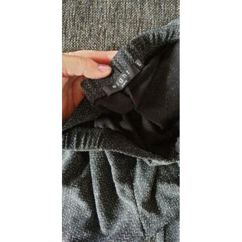 Flared broek glitter wijde pijpen maat l