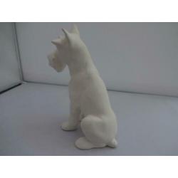 Porseleinen hond Schnauzer wit van Goebel no: 30-110-01-9