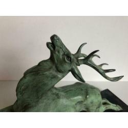 Edelhert Art Deco Beeld