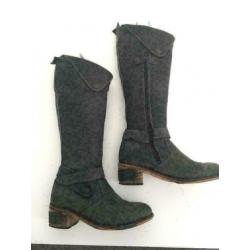 C621 Yellow Cab Maat 37 hoge laarzen schoenen donker-grijs