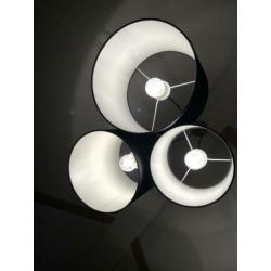 Hanglamp met 3 lampenkappen