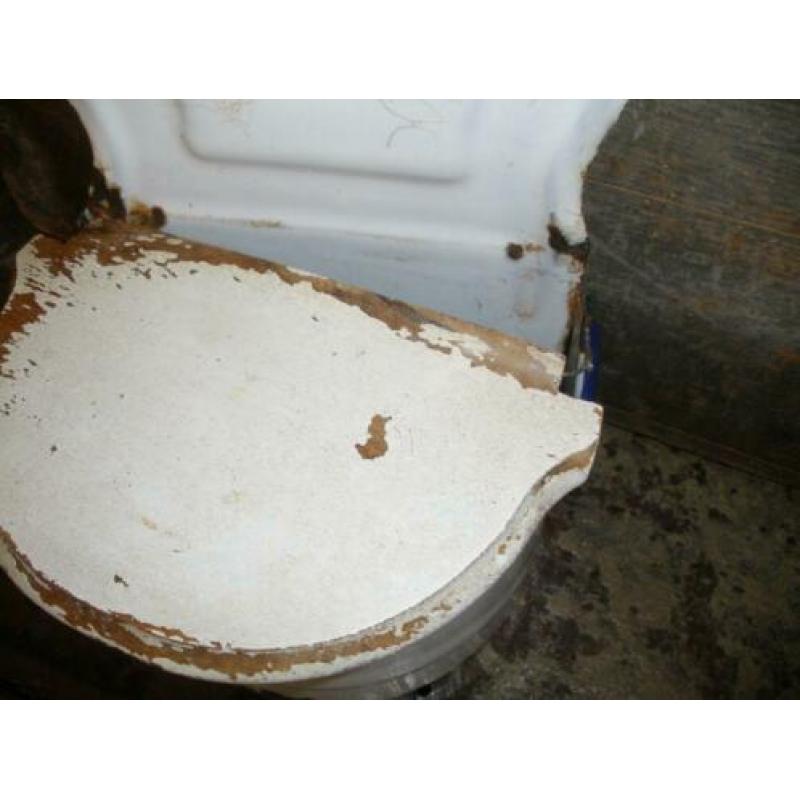 Antiek emaille Zoutpot