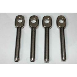 RVS Verstagingwantspanners + 8st. RVS Kabeluiteinden