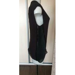 ZGAN zwarte top van ALL SAINTS 34 XS, ALLSAINTS topje zwart
