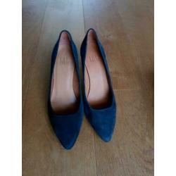 Billi bi pumps, maat 38, blauw suede leer, nieuw