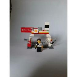 Stoere lego F1 set met 4 (race) autos, pitstop en monteur