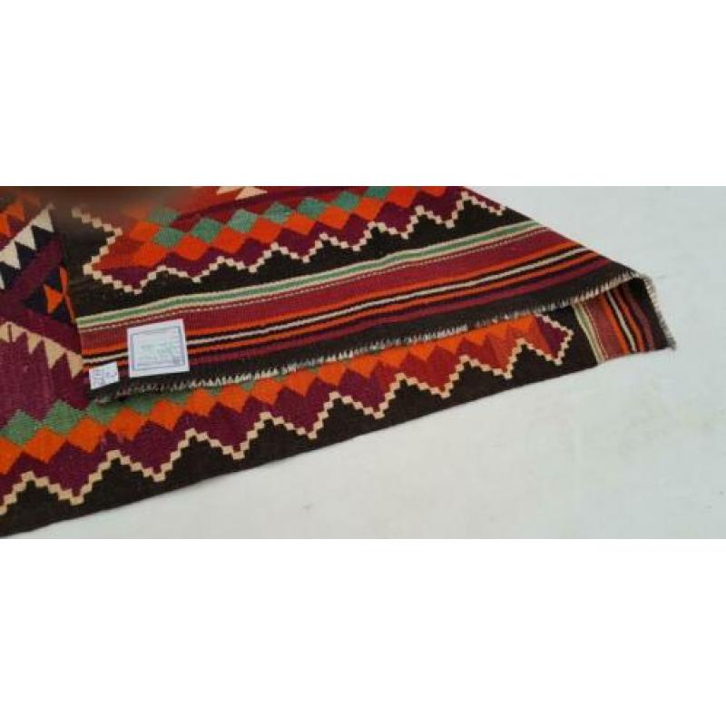Vintage kelim kleed loper 350x112 cm vloerkleed tapijt kelim