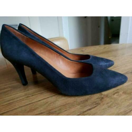 Billi bi pumps, maat 38, blauw suede leer, nieuw