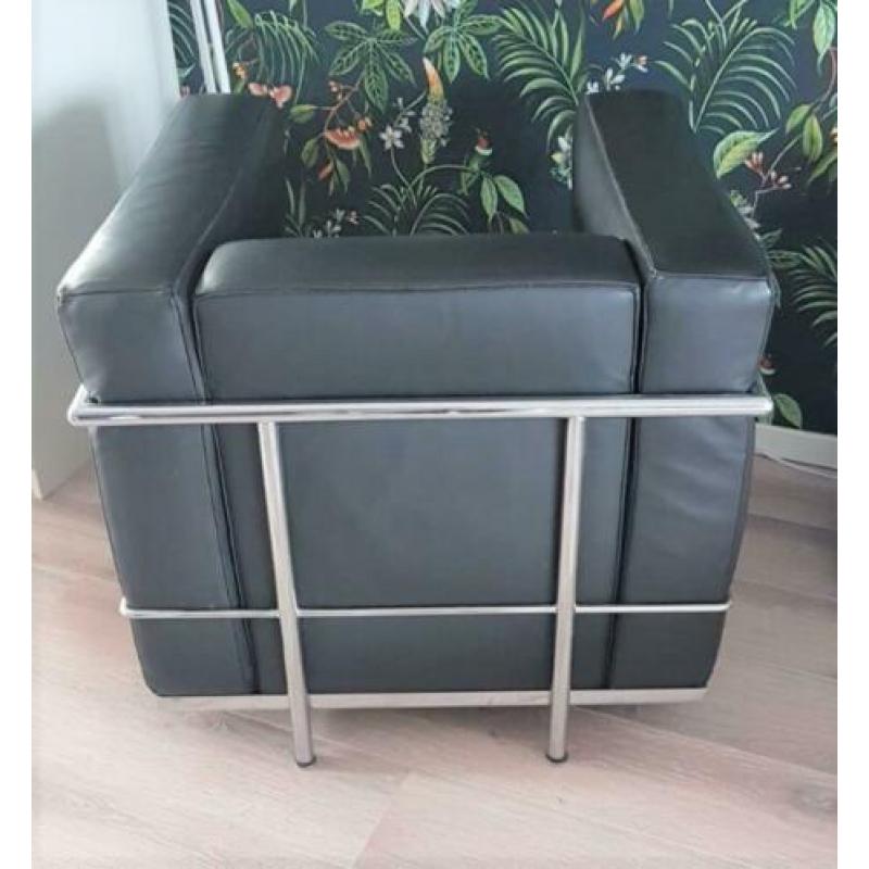 Fauteuil Le Corbusier LC2 Zwart leer (Replica)