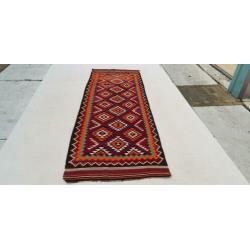 Vintage kelim kleed loper 350x112 cm vloerkleed tapijt kelim