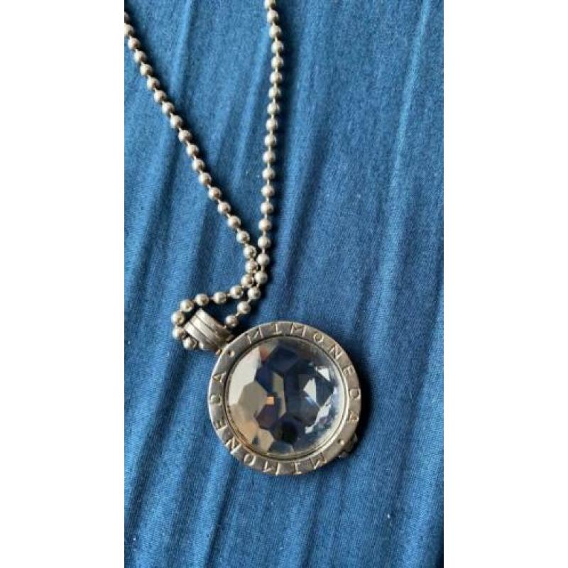 Mi moneda ketting zilver met 3 munten