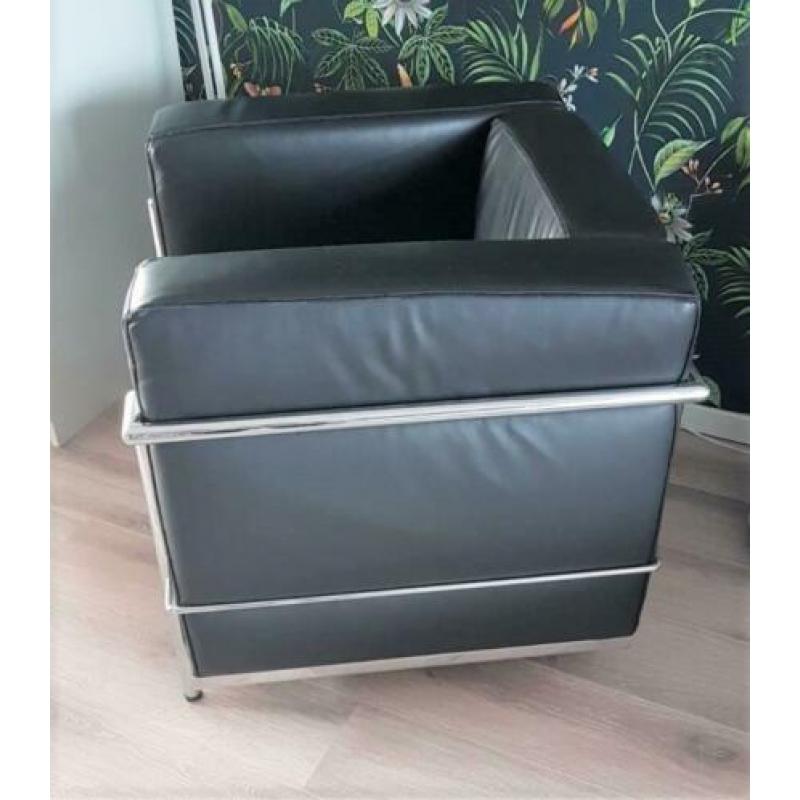 Fauteuil Le Corbusier LC2 Zwart leer (Replica)