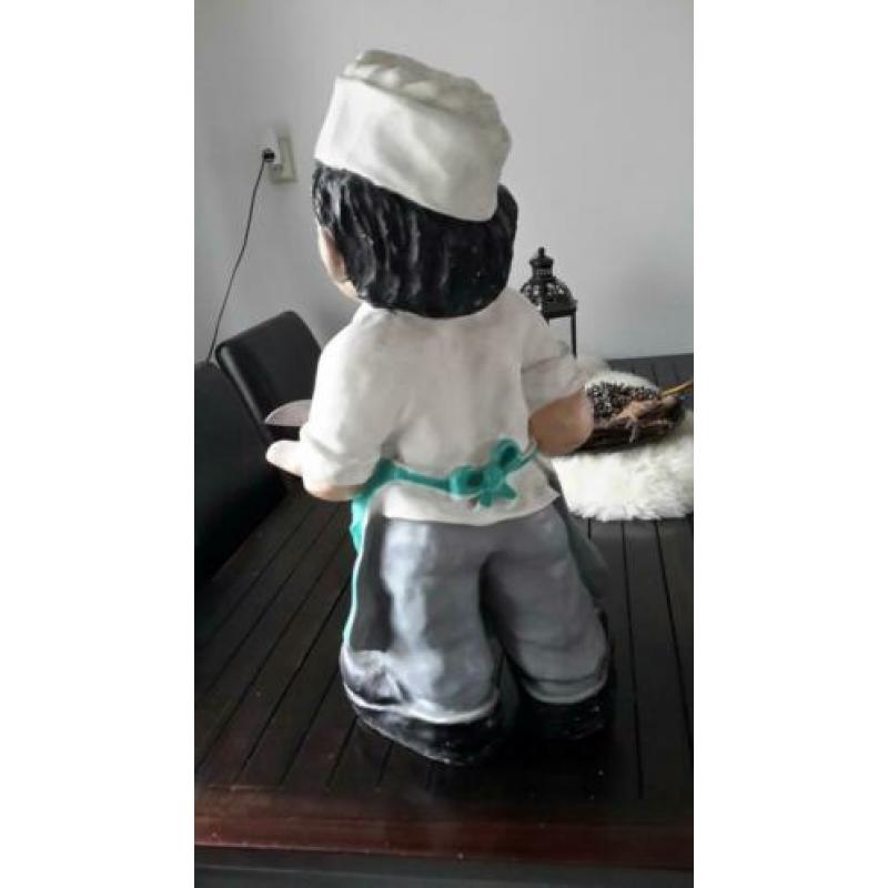 Gips beeld van een slager 50 cm zonder mes