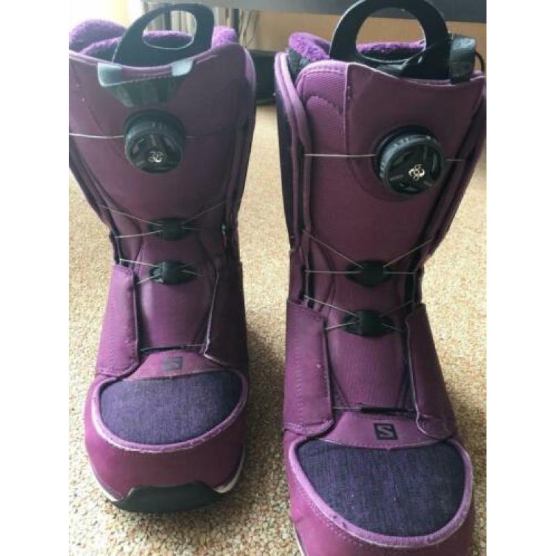 Paarse snowboard schoenen maat 42 2/3