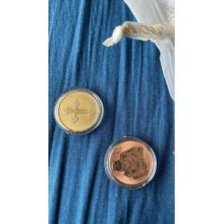 Mi moneda ketting zilver met 3 munten