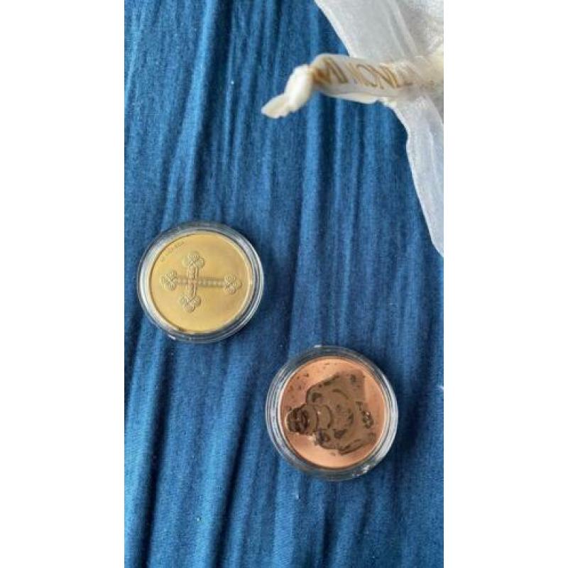 Mi moneda ketting zilver met 3 munten